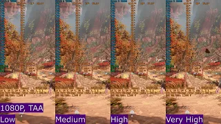 Horizon Forbidden West - VEGA 64 - 1080P - TAA - LOW + MEDIUM  + HIGH + VERY HIGH - Ryzen 9 3900X