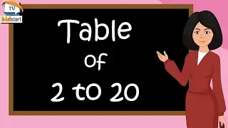 Table of 2 to 20 | multiplication table of 2 to 20 | rhythmic table of two to twenty | kidstart tv