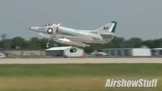 Douglas A-4 Skyhawk Takeoff - EAA AirVenture Oshkosh 2014