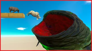 DANGEROUS JUMP and DON'T FALL into BLOOP - Animal Revolt Battle Simulator