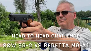 Head to head challenge Smith & Wesson 39-2 vs. Beretta M9-A1 9mm duty weapons FTW!