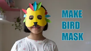 How To Make A Bird Mask - DIY Bird Mask - Easy Paper Craft Bird Mask - HACreation