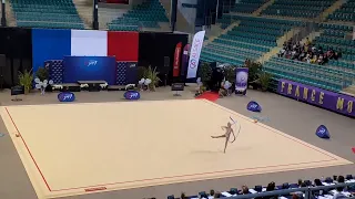 Lola ozouf championnat de France élite GR 2023 Mulhouse, passage ruban.