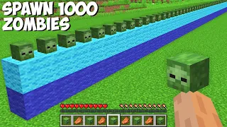 You CAN SPAWN 1000 ZOMBIES AT ONCE in Minecraft ! HOW TO SUMMON ZOMBIES ARMY !