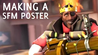 SFM Timelapse: Burning Flames Prince - Making a Poster