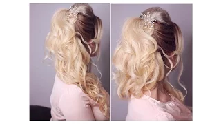 Bridal Wedding Hairstyle Prom Hairstyle Curly look Long Hair