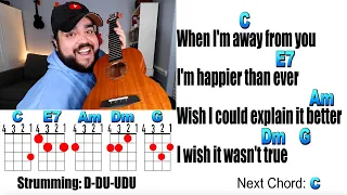 HAPPIER THAN EVER - Billie Eilish (Ukulele Play Along & Cover with Lyrics)