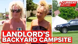 Surprising development for family traumatised by backyard campsite | A Current Affair