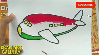 How to draw aeroplane for kids / How to draw aeroplane easily.