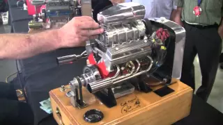 Miniature running Supercharged V8 Engine