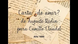 Carta ¿de amor? de Auguste Rodin para Camille Claudel. Del libro "Grandes cartas de amor"