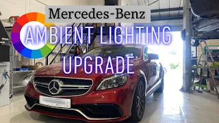 Mercedes Ambient lighting upgrade. 3 colours to 12! Complete install