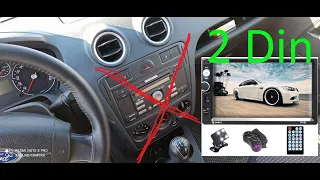 Установка 2DIN Android магнитола с камерой заднего вида  Форд фьюжн фокус  FORD FOCUS обзор из Китая