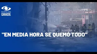 "Parecía un río de candela": impactantes imágenes del incendio en Bogotá que afectó más de 40 casas