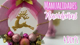 Ideas NAVIDEÑAS 2022 / Manualidades de Navidad en color Rosa / Diy Christmas / Artesanato