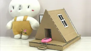 How To Make A-Frame Tiny House from Cardboard | Very Simple To DIY