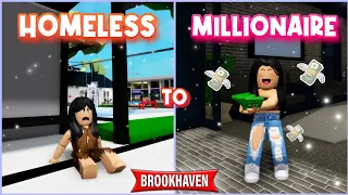 HOMELESS TO MILLIONAIRE! - BROOKHAVEN RP (Brookhaven Roblox Rp)