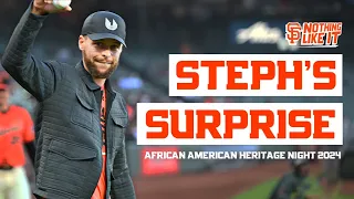 Steph Curry Surprises Crowd at Oracle Park | San Francisco Giants African American Heritage Night