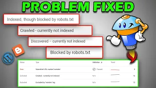 Fix All Indexing Problem In Search Console for Blogger | Indexed though blocked  by Robots.txt fixed