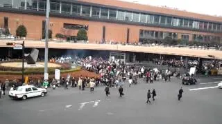 東日本大震災　地震直後の仙台駅前