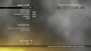 MW2 Modded Lobby! XP/CHALLENGE Lobbies (XBOX)