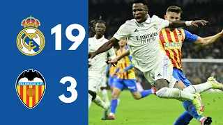 RESUMEN | Real Madrid 19 - 3 Valencia | LaLiga EA Sports