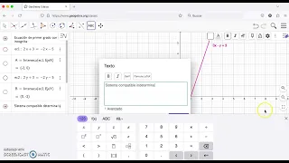 Geogebra - Ecuaciones de primer grado una incógnita - Sistema de ecuaciones 2x2