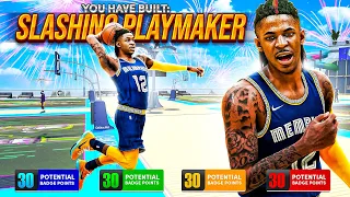 MY JA MORANT "SLASHING PLAYMAKER" BUILD is BREAKING NBA 2K22 w/ CRAZY CONTACT DUNKS & FACE CREATION