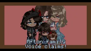 II Afton family Voice Claims II FNAF Afton family II