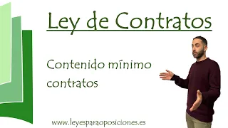 Ley Contratos - Contenido mínimo contratos