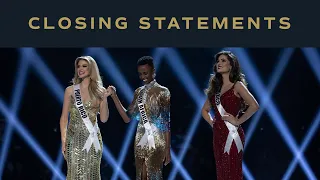 68th MISS UNIVERSE - Top 3 Closing Statements (2019) | Miss Universe