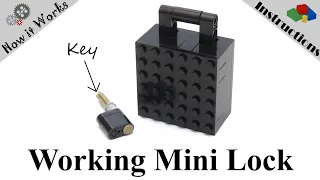 Lego Technic MOC - Working Mini Lock - Automatic locking