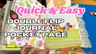 Quick & Easy DIY Double Flip Journal Pocket Page ~ Orange Bird Themed Character Signature Book