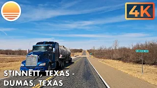 🇺🇸[4K60] Stinnett, Texas to Dumas, Texas! 🚘 Drive with me!