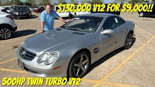I was the Only Bidder on this $130,000 500HP V12 Mercedes SL600