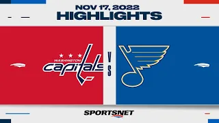 NHL Highlights | Capitals vs. Blues - November 17, 2022