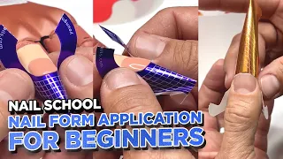 YN NAIL SCHOOL - How To Apply Nail Forms For Beginners