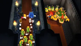 Mario Party 9 MiniGames - Mario Vs Sonic Vs Bowser Vs Mickey Mouse (Master Cpu)