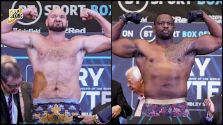 WAR! TYSON FURY AND DILLIAN WHYTE WEIGH IN AND FACE OFF FOR THE FINAL TIME BEFORE FIGHT NIGHT