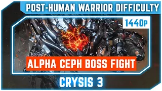 Crysis 3 - Ending - Alpha Ceph Final Boss Fight - Post Human Warrior Difficulty - Ultra 1440p 60 FPS