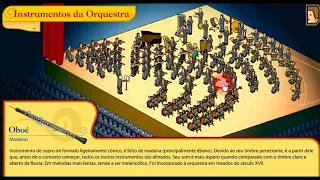 OS INSTRUMENTOS DE UMA ORQUESTRA - FAMÍLIAS (CORDAS, METAIS, MADEIRAS E PERCUSSÃO).