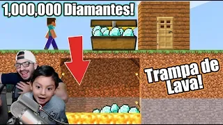 Trampa de Diamantes en Minecraft | Broma a Karim Juega | Juegos Karim Juega