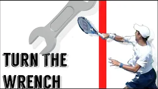 A Topspin Forehand is Like Turning a Wrench