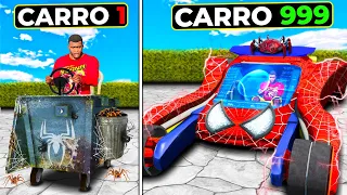 EVOLUINDO CARROS DE SUPER HEROIS NO GTA 5!!