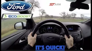 Ford Focus 1.5 EcoBoost POV Test Drive + Acceleration 0-200 km/h