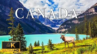 FLYING OVER CANADA (4K Video UHD) - Peaceful Piano Music With Beautiful Nature Video For Relaxation