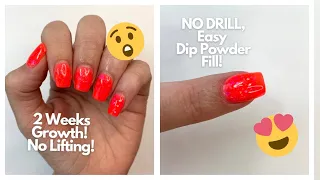 EASY Dip Powder Nail Fill | NO DRILL | NO Lifting | Dip Powder On Natural Nails