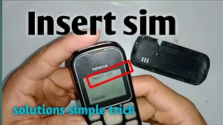 Nokia 1280 Insert Sim Solution Simple Trick