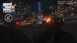 [NO COMMENTARY] GTA V LSPDFR | NIGHTLY UNMARKED GIU PATROL ENDED BIGGEST SHOOTOUT IN GANG HOOD - GIU