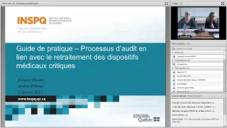 Processus d’audits en lien avec le retraitement des dispositifs médicaux critiques